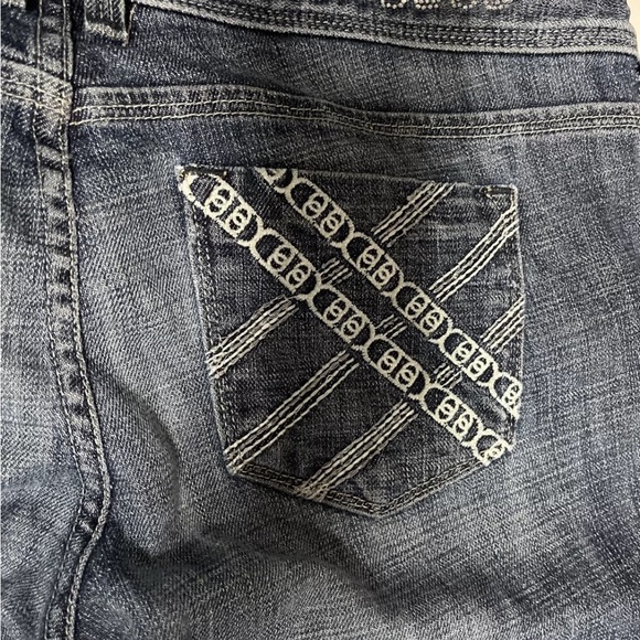 Bebe Capri Jeans Medium Wash Size 31 M Cotton 98% Made In U.S.A - Picture 5 of 7